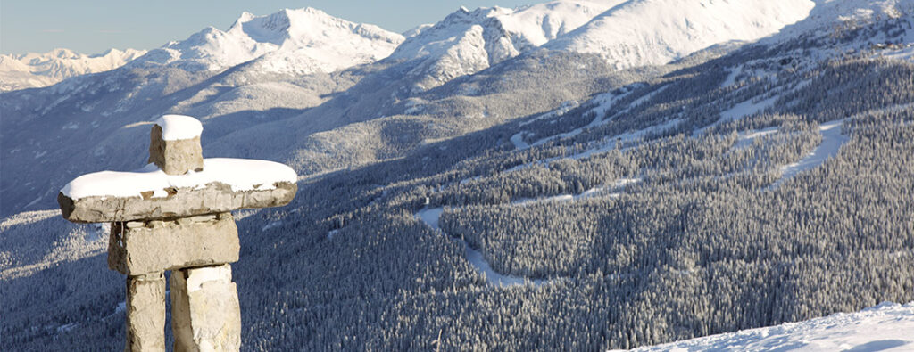 The Inukshuk, symbol of the 2010 Winter Olympics, held in Whistler.